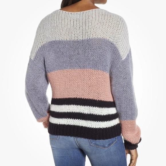 Lucky Brand Women’s Bold Stripe Pullover Wool-blend Sweater Size L - Picture 6 of 7